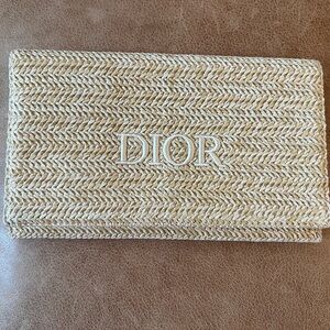 Dior Tan Woven Clutch